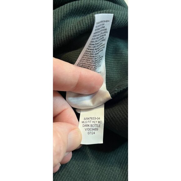 New Old Navy M Maternity Long-Sleeve Henley Midi/ maxi Dress Rib-Knit Dark Green - Picture 6 of 13